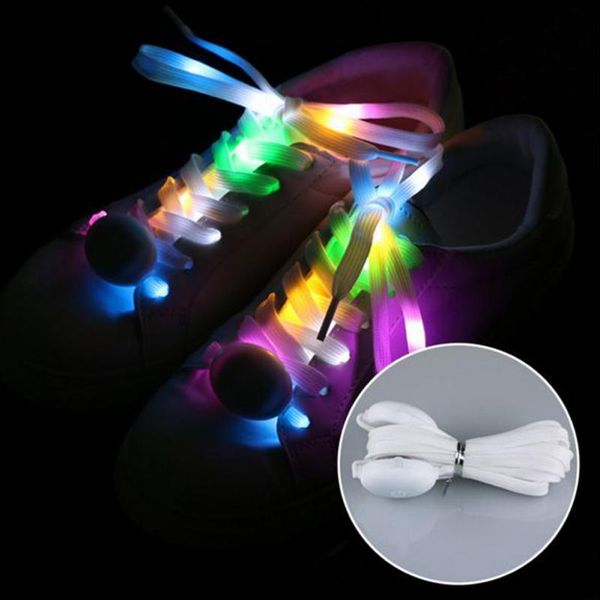 

led sport shoe laces luminous shoelaces glow shoe strings round flash light shoelaces no tie lazy laces #730, Black