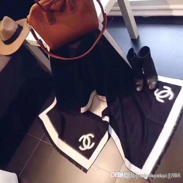 

fashion winter 100% cashmere luxurys scarf for women and men 2019 designers large check oversized blanket scarves infinity brand scarf, Blue;gray