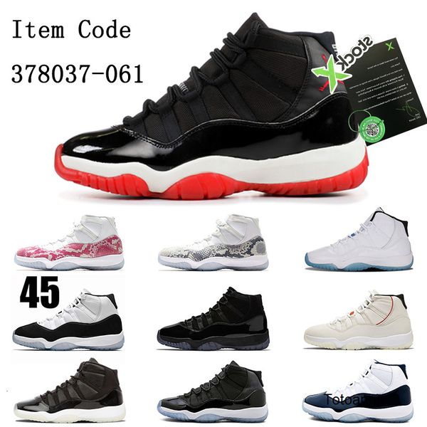 

2020 bred breed 11 xi 11s mens basketball shoes concord 45 legend gamma blue chicago red space jame designer sneakers size 5.5-13