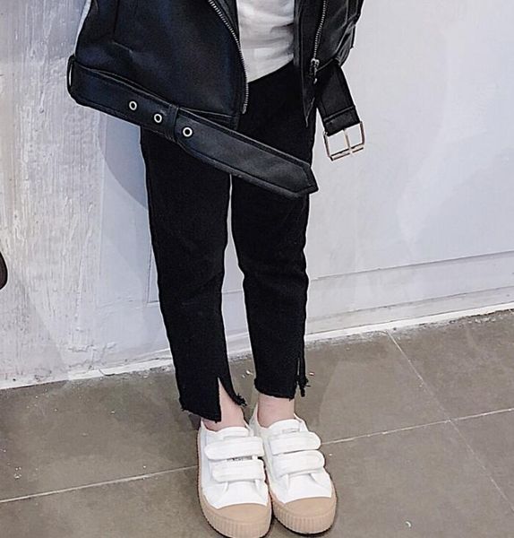 

2019 new stylish girls denim pants autumnfashion girls jean pants 2-8t px714, Blue