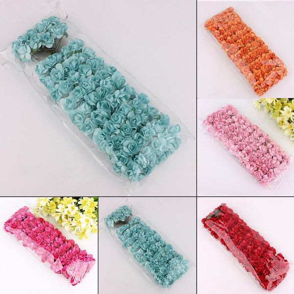 

144pcs искусственная роза цветы для дома невесты венчания партии декора diy craft