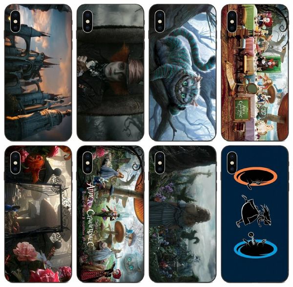 

tongtrade] portal alice in wonderland case for iphone x xs max 11 pro 8 7 6s 6p 5s 5p samsung a20e a20s honor 9 lite sony z1 compact case