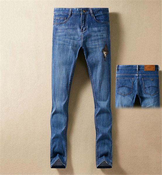 

2020 mens jean shorts skinny jeans fashion designer mens jeans slim motorcycle causal mens denim pants hip hop men jeans, Blue