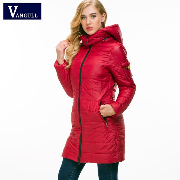 

women cotton winter jacket 2019 new long parka thick cotton padded lining winter coat ladies women slim hooded outerwear, Black