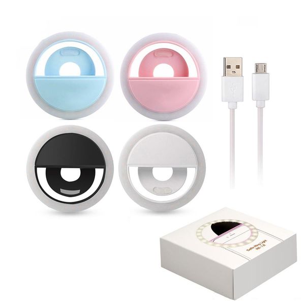 

universal led light selfie light ring light flash lamp selfie ring lighting camera pgraphy for iphone samsung with retail package