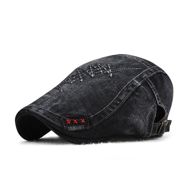 

jamont] 2018 brand fashion visor cap men hat beret spring autumn gorras twill berets hat snapback bone male flat hats casquett, Blue;gray