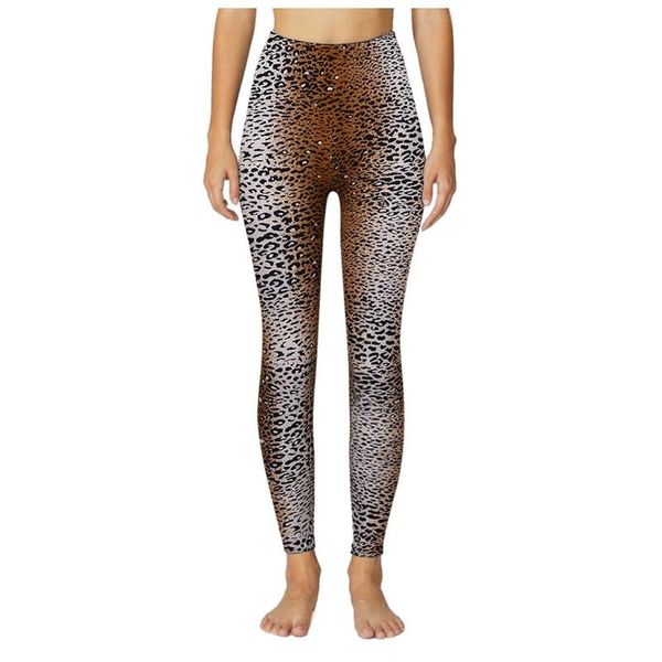 

yoga outfits high wasit pant leopard print seemless leggings fitness seamless pants elasticated sport running, White;red