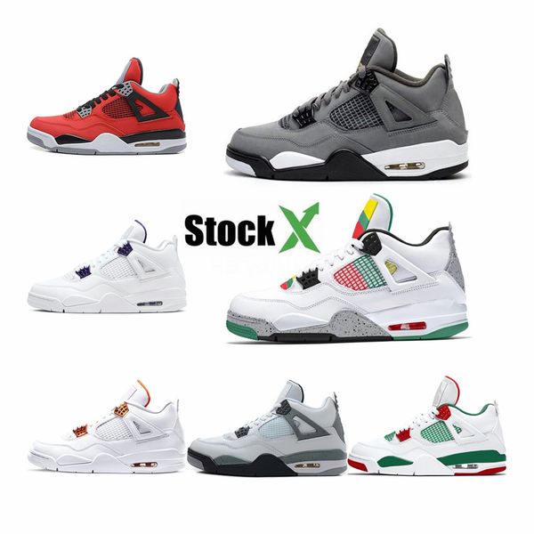 

2020 4s jumpman 4 basketball shoes laser black toro bravo bred men designer sneaker fear pack fire red athletic trainers #318