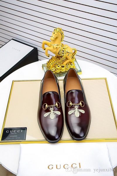 

a1 pointed shoes new mens fashion casual flats men's designer dress shoes sequined loafers men's platform driving shoes, Black