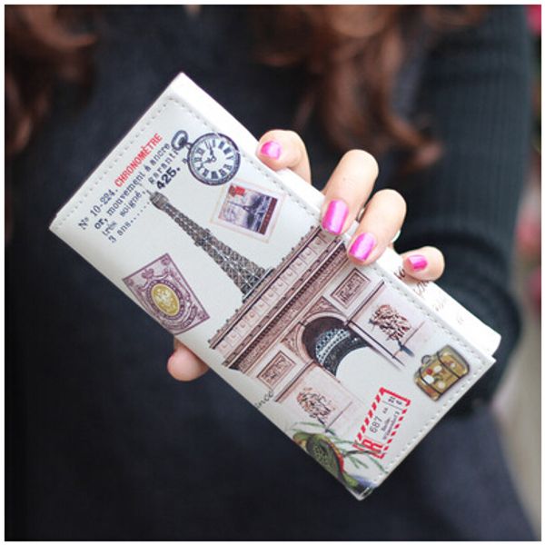 

wallets women's soft pu leather tower pattern long lady coin purse handbags moneybags good quality wallet burse, Red;black