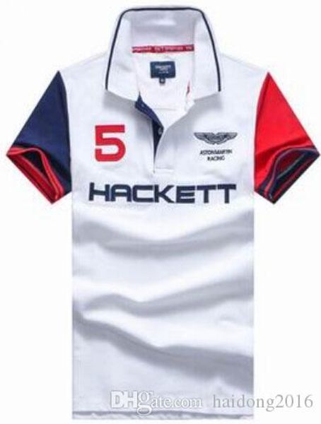 

summer men hackett sport polo shirts england design men's hkt sport t-shirt cotton short sleeve london brit polos tees white navy blue, White;black