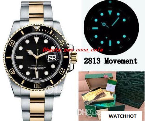 

Gold eller box paper perpetual 40mm 116610 116613 116618 116619 114060 ceramic a ia 2813 movement automatic men watch
