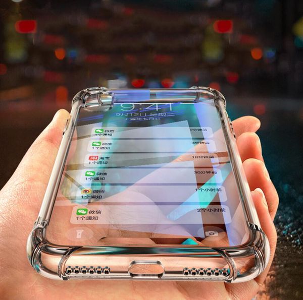 

для iphone 11 супер антидетонационного тп чехол четыре угла падения противоударного доказательства кремния прозрачного чехол для iphone 6 7