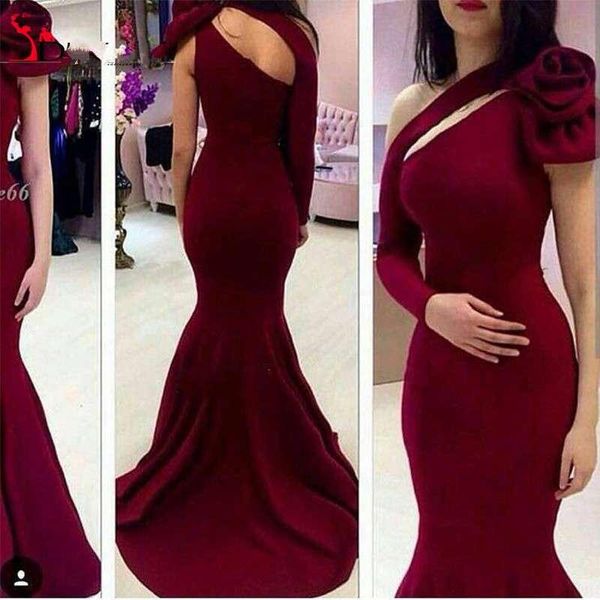 

элегантное новое одно плечевое бордовое атласное вечернее платье длинное платье вечерние платья для выпускного вечера знаменитости длина пол, Black;red