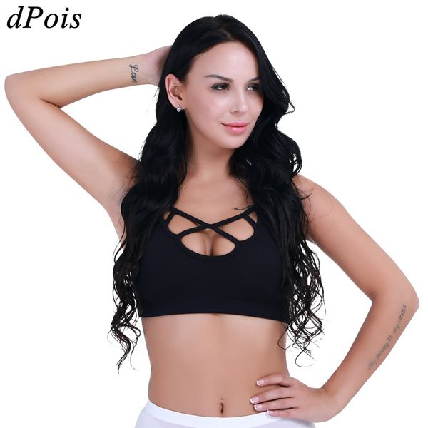 

women sports bra padded crisscross strappy bralette seamless yoga bra running gym crop fitness push up sport, White;black