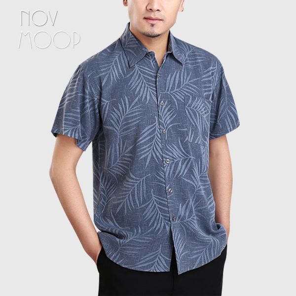 

novmoop summer smart casual style short sleeve red grey blue color 100% pure silk shirt for men camisas para hombre lt3157, White;black