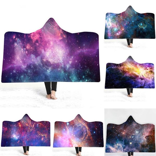 

starry sky universe printed bohemian hooded blanket for adults mandala dreamcatcher sherpa fleece woman throw blanket microfiber
