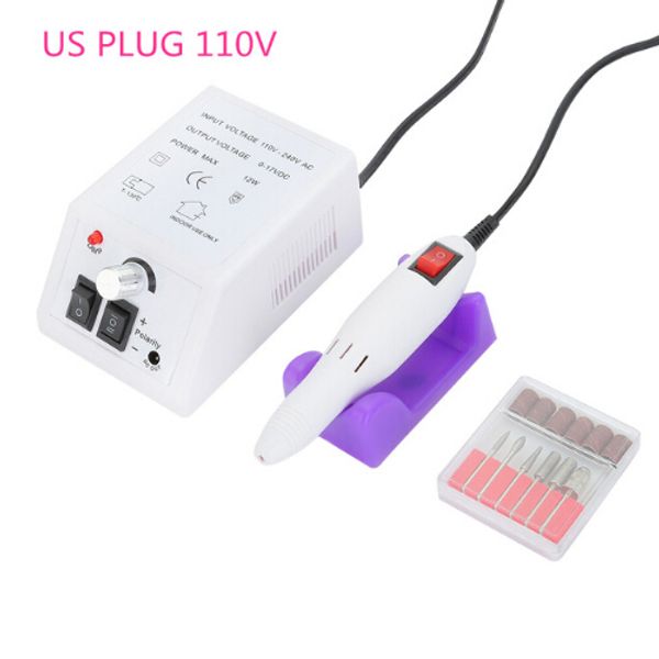 

20000rpm electric manicure drills accessories pedicure tools files nail tools polisher grinding glazing machine ac 110 - 240v, Silver