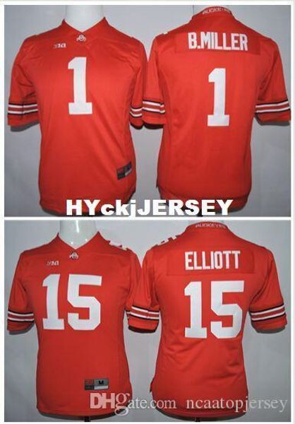 

factory outlet- women ohio state buckeyes #15 ezekiel elliott 1 braxton miller red 2015 ncaa college stitched lady girl football jerseys, Black;red