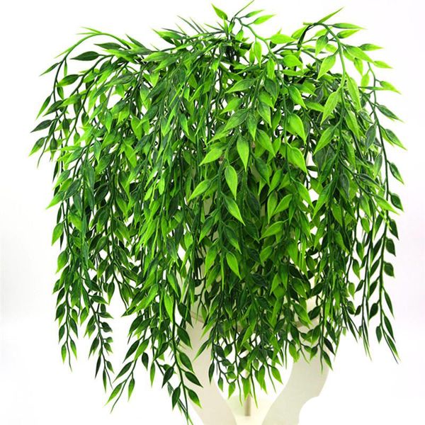 

fashion artificial vine greenery garland faux silk willow rattan wicker twig fake garden wedding festival windowsill balcony decor support