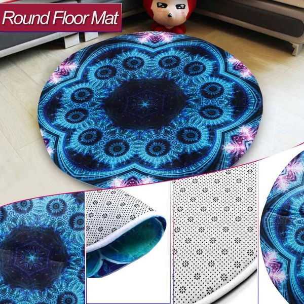 

60cm*60cm yoga meditation round floor mat 5mm senior type non slip fitness suede yoga round mat