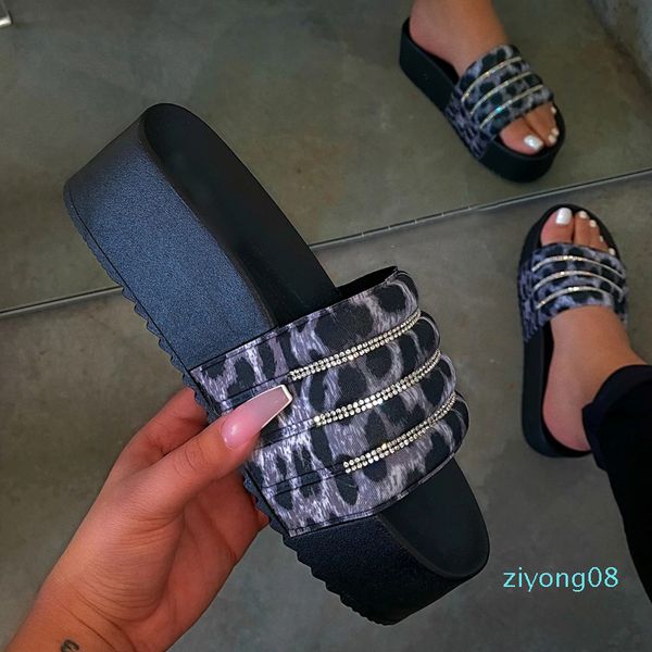 

2020 women's slippers fashion casual slippers women thick platforms shoes flip flops ladies slides rome beach sandals z08, Black
