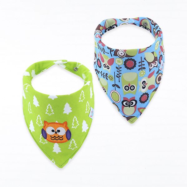 

детский хлопок треугольник полотенце салфетка нефлуоресцентном bib младенца детской слюна полотенце привязать bib печать вышивки вязание мул