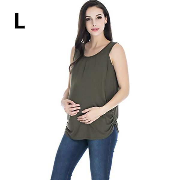 

2018 new summer cotton maternity nursing tank clothes pregnancy breastfeeding t shirt maxi feeding vest, White
