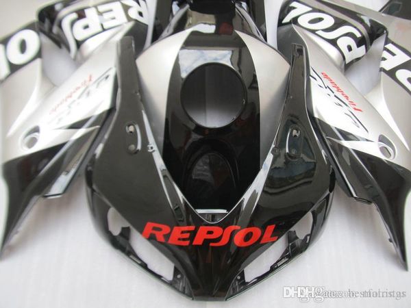 

oem injection mould fairings for honda cbr1000rr 2006 2007 silver black fairing kit cbr 1000 rr 06 07 ha24