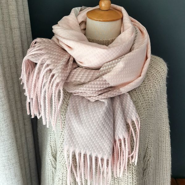 

knitting cashmere pashmina scarf long scarf with tessel warmer winter fashion scarf luxury gift for women ladies t191213, Blue;gray