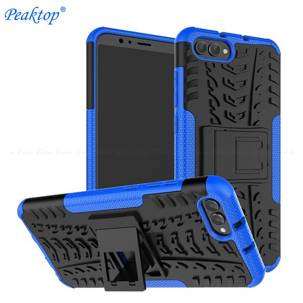 

hybrid armor stand phone case for huawei honor 8c 8x 7s 9n view 20 10 v20 v10 v9 8 pro 9 lite hard pc sote silicone back cover