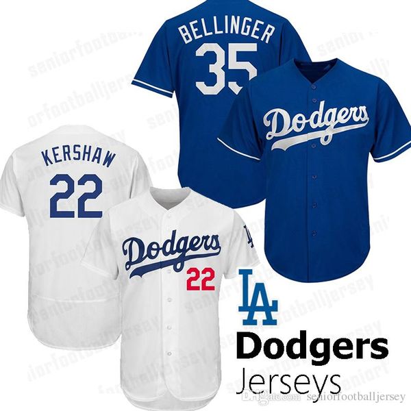 

35 Cody Bellinger Dodgers 22 Clayton Kershaw Jerseys 5 Corey Seager 14 Enrique Hernandez 10 Turner 31 Mike Piazza 2019 Men Baseball Jerseys