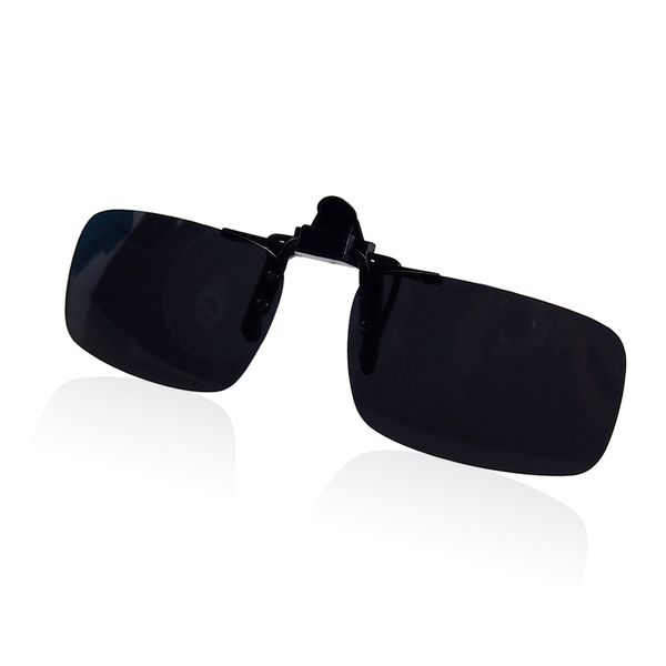 

vision clip on flip up driving lens glasses sunglasses, White;black