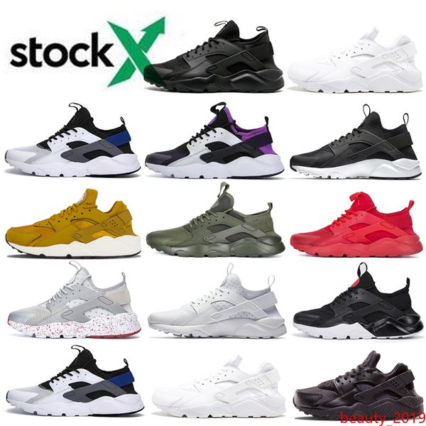 

huarache 4 iv men women shoes running shoes black red white sports trainer cushion surface breathable designer shoes 36-45