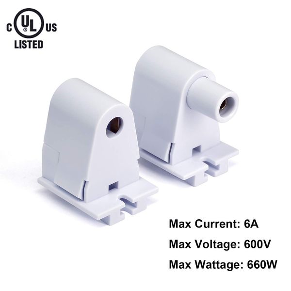 

single pin fa8 tombstone - non-shunted t8/t10/t12 led socket lampholder base holder for 8ft fluorescent tube light