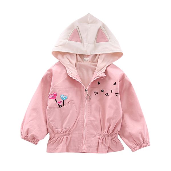 

jackets for girls autumn baby girl clothes cartoon outerwear casual long sleeve ear design hoodie sweatshirt coat, Blue;gray