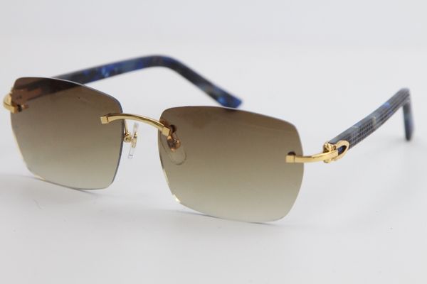 Заводская оптовая продажа RIMLELS 8100905 Blue клетчатая доска большие квадратные солнцезащитные очки мужские и женские высококачественные очки унисекс горячие украшения