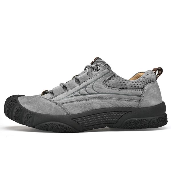 

genuine leather men casual shoes waterproof breathable lightweight male shoes comfortable no-slip fashion men, Black