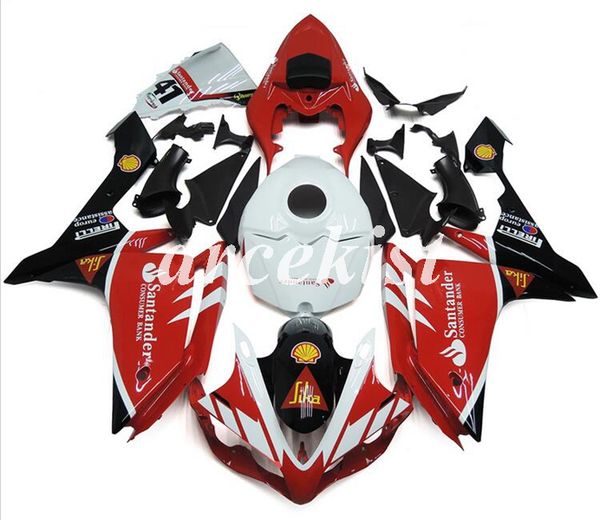 

injection mold new abs motorcycle full fairings kit fit for yamaha yzf-r1 2007 2008 07 08 add tank cover bodywork set red black yellow