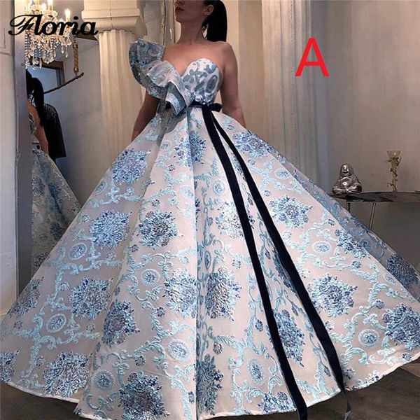 

Luxurious Emboridery Evening Dress Sleeveless Sky Blue Evening Gowns Off Shoulder Prom Dress Abendkleider vestidos de fiesta Robe De Soirée