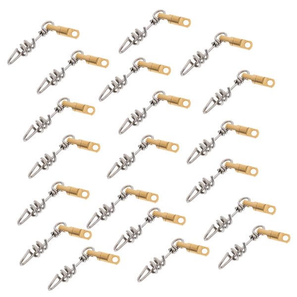 

20pcs heavy swivels snap swirl connector corkscrew saltwater fishing tackles
