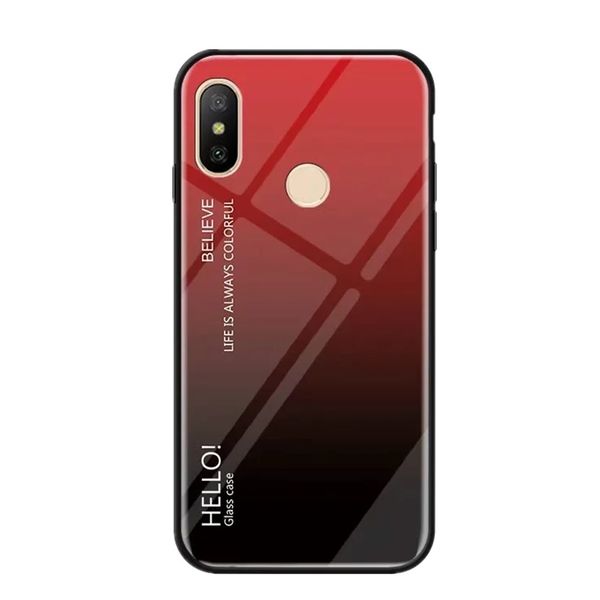 

чехол с градиентом из закаленного стекла для redmi note 5 pro