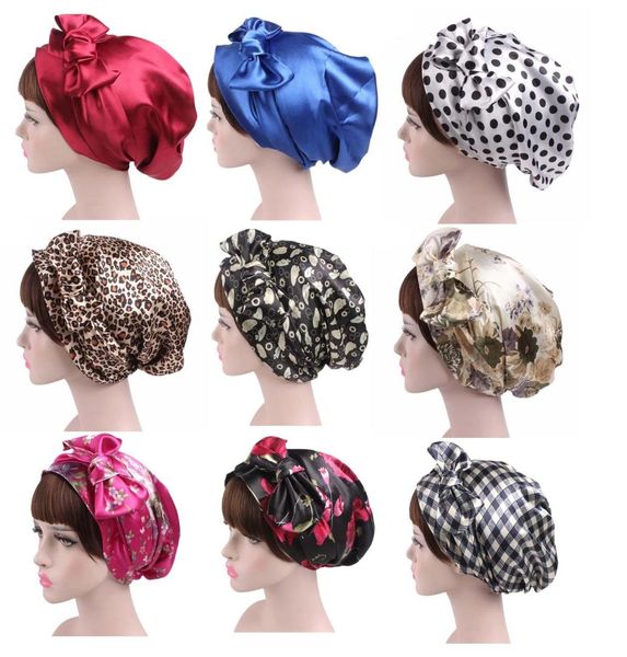 

1pc fashion floral headscarf women muslim stretch turban hat islamic pirate headwraps elastic sleeping hat bonnet ladies hijabs, Red