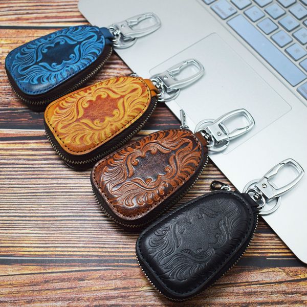 

женский ключ кошелек мужчины женщины натуральная кожа автомобильные ключи домработница для мужчин ретро многофункциональный дом брелок чехол, Red;blue