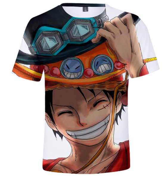 

2019 новый one piece 3d печатных мода monkey d luffy футболки женщины / мужчины лето с коротким рукавом повседневная популярные аниме модный, White;black