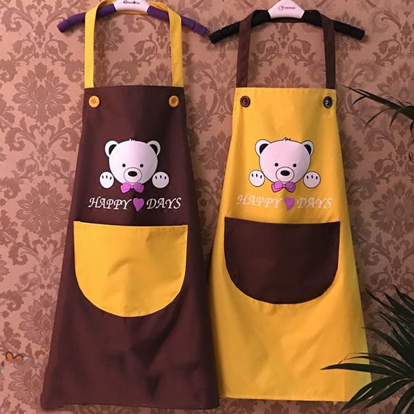 

waterproof apron cartoon animals panda kitchen cooking bib apron sleeveless anti-oil waist bib lovely kitchen cooking accessory