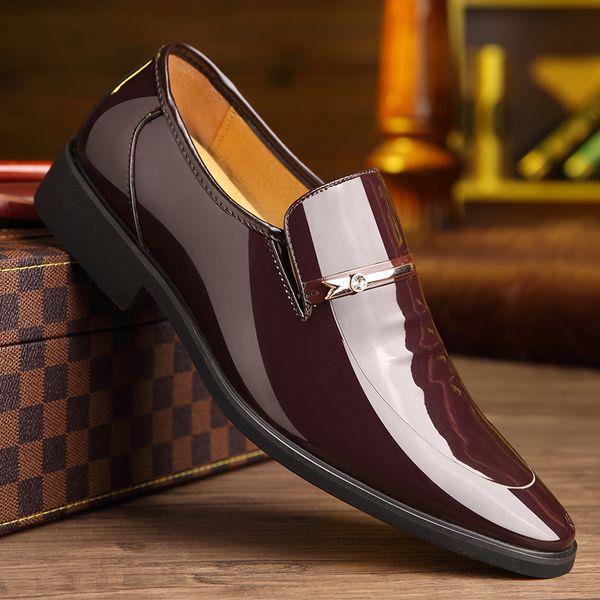 

spring and autumn white-collar fashion shoes men's business shoes plus velvet warm middle-aged and elderly father deconce, Black