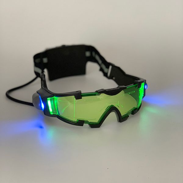 

adjustable kids night glasses flip-out led lights goggles children toys eye lens glasses for concert cosplay disco playing