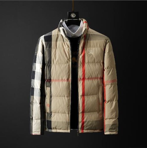 

No 13 burberry brand men parka down jacket parka winter warm thick down coat hooded fur collar down jacket 12