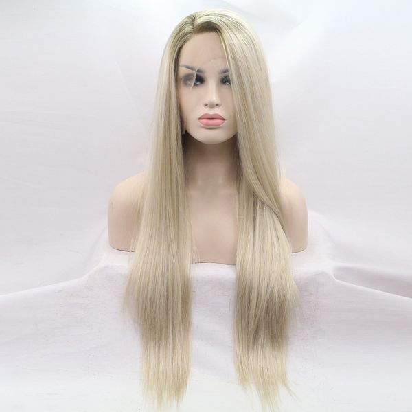 

long straight synthetic hair wigs for women heat resistant synthetic wig ing, Black